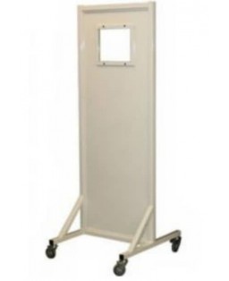 LEAD LINED MOBILE X RAY SHIELD